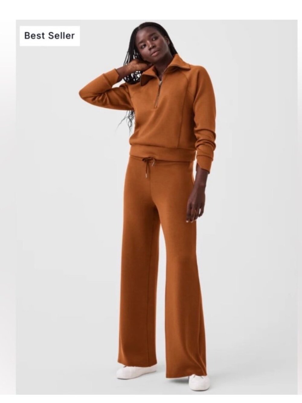 SPANX AirEssentials Wide Leg Pants - Butternut Squash- Size Small